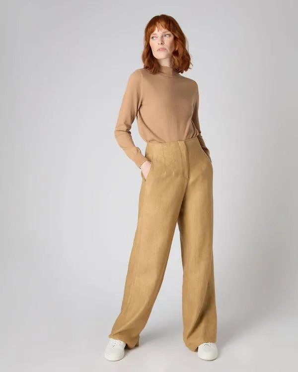 Women Women039s Funnel Neck Cashmere SweaterIn Sahara Brown Sahara Brown NPeal Turtle Necks