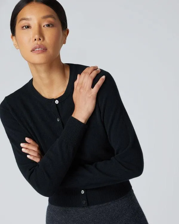 Women Women039s Long Sleeve Cropped Cashmere CardiganIn Black Black NPeal Cardigans Women Women039s Long Sleeve Cropped Cashmere CardiganIn Black Black NPeal Cardigans