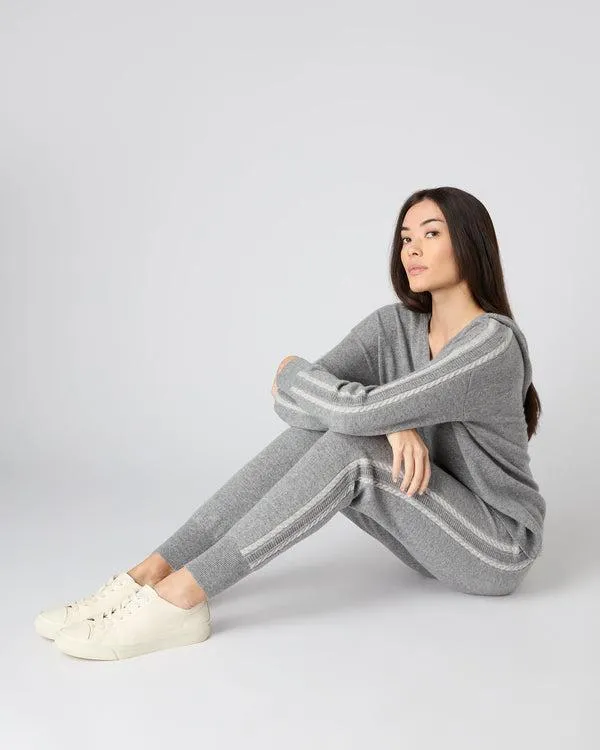 Women Women039s Lurex Detail Cashmere JoggerIn Flannel Grey Flannel Grey NPeal Leggings and Trousers