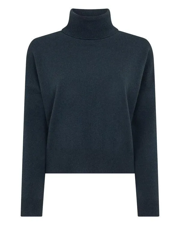 Women Women039s Relaxed Turtle Neck Cashmere SweaterIn Grigio Blue Grigio Blue NPeal Turtle Necks