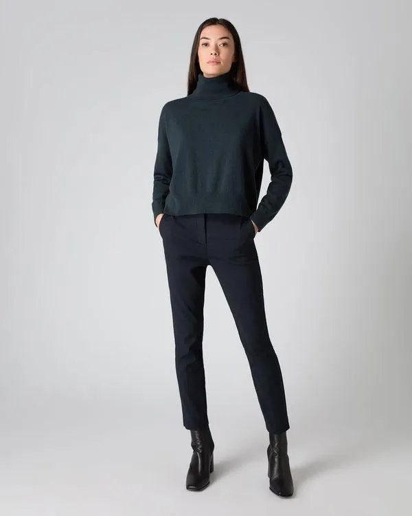 Women Women039s Relaxed Turtle Neck Cashmere SweaterIn Grigio Blue Grigio Blue NPeal Turtle Necks