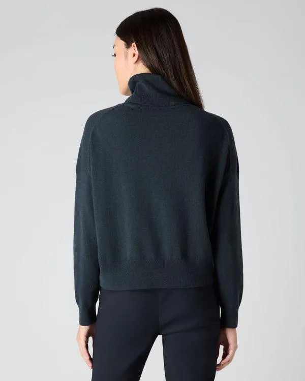 Women Women039s Relaxed Turtle Neck Cashmere SweaterIn Grigio Blue Grigio Blue NPeal Turtle Necks