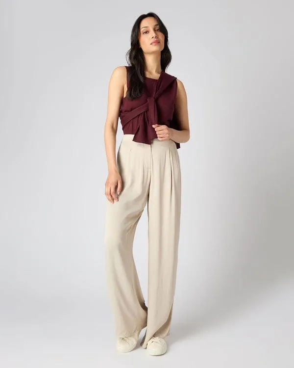 Women Women039s Superfine Cashmere Shell TopIn Burgundy Red Burgundy Red NPeal Tops and Tshirts