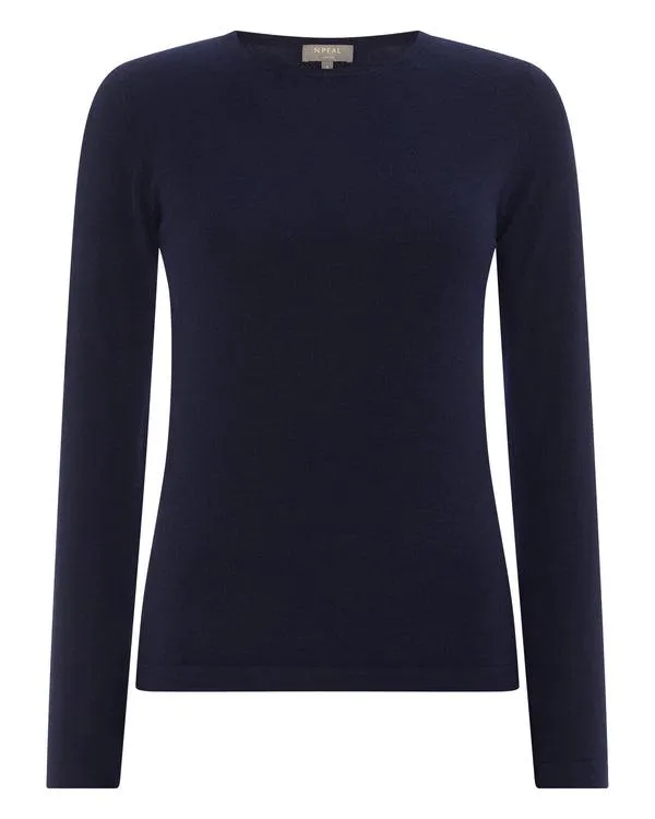 Women Women039s Superfine Long Sleeve Cashmere TopIn Navy Blue Navy Blue NPeal Tops and Tshirts