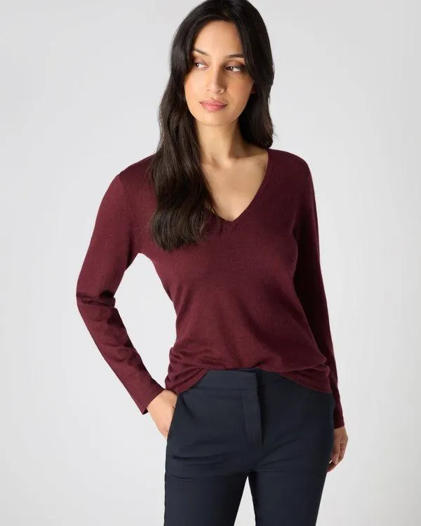 Women Women039s Superfine V Neck Cashmere SweaterIn Burgundy Red Burgundy Red NPeal V Necks Women Women039s Superfine V Neck Cashmere SweaterIn Burgundy Red Burgundy Red NPeal V Necks