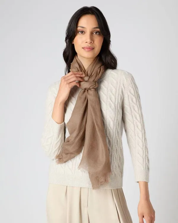 Women Women039s Ultrafine Pashmina Cashmere ShawlIn Dark Tan Brown Dark Tan Brown NPeal Pashminas Wraps and Shawls