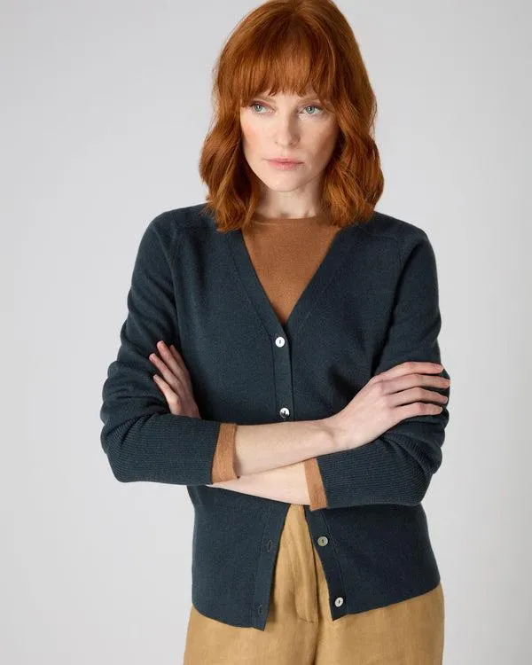Women Women039s V Necked Cashmere CardiganIn Grigio Blue Grigio Blue NPeal Cardigans Women Women039s V Necked Cashmere CardiganIn Grigio Blue Grigio Blue NPeal Cardigans