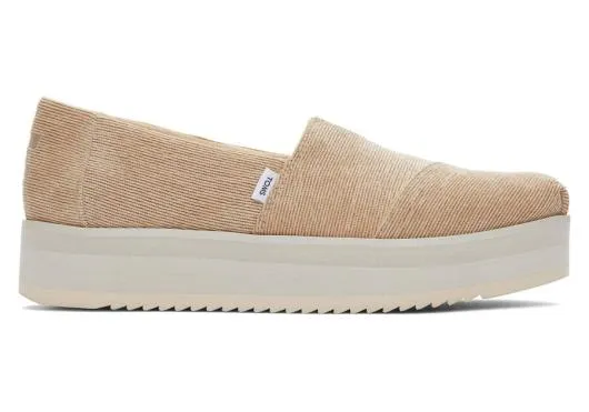 Women WomenAlpargata Oatmeal Corduroy Midform Espadrille Corduroy Oatmeal TOMS Espadrilles