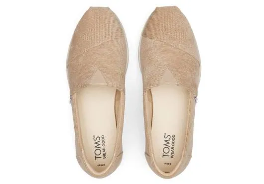 Women WomenAlpargata Oatmeal Corduroy Midform Espadrille Corduroy Oatmeal TOMS Espadrilles