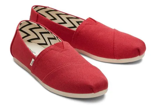Women WomenAlpargata Red Recycled Cotton Canvas Red TOMS Alpargatas