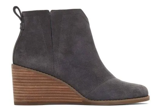Women WomenClare Forged Iron Suede Wedge Boot Forged Iron TOMS Boots and Booties Women WomenClare Forged Iron Suede Wedge Boot Forged Iron TOMS Boots and Booties