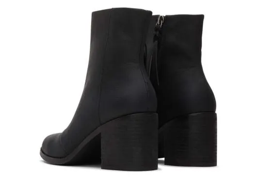 Women WomenEvelyn Black Leather Heeled Boot Leather Black TOMS Boots and Booties