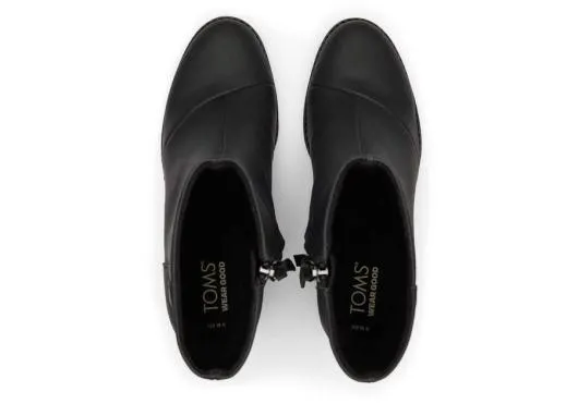 Women WomenEvelyn Black Leather Heeled Boot Leather Black TOMS Boots and Booties
