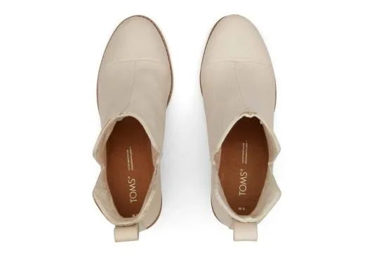 Women WomenEverly Beige Leather Cutout Heeled Boot Beige Leather TOMS Boots and Booties