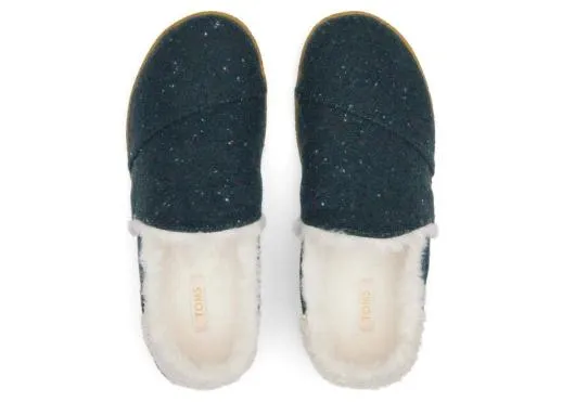Women WomenIndia Green Faux Fur Slipper Forest Green TOMS Exclusives