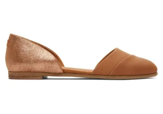 Women WomenJutti D039Orsay Tan Leather Flat Tan Leather TOMS Dress Casual