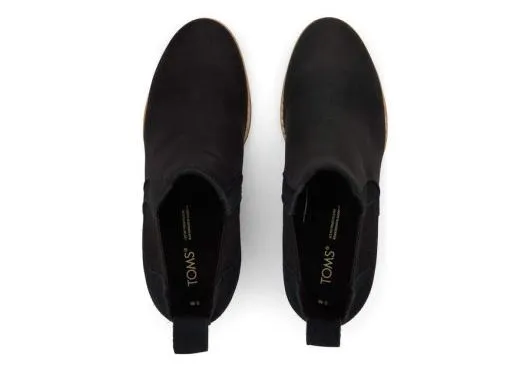Women WomenMaddie Black Leather Wedge Boot Black TOMS Boots and Booties
