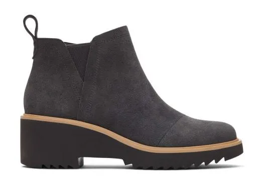 Women WomenMaude Forged Iron Suede Wedge Boot Forged Iron Suede TOMS Boots and Booties Women WomenMaude Forged Iron Suede Wedge Boot Forged Iron Suede TOMS Boots and Booties