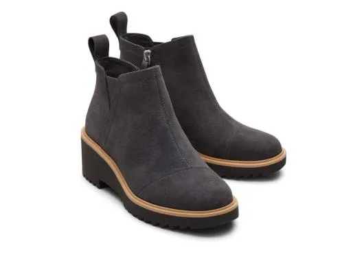 Women WomenMaude Forged Iron Suede Wedge Boot Forged Iron Suede TOMS Boots and Booties