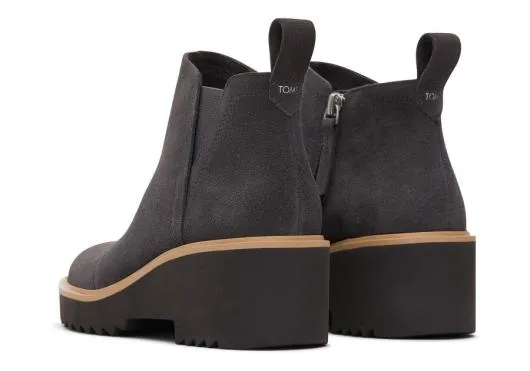 Women WomenMaude Forged Iron Suede Wedge Boot Forged Iron Suede TOMS Boots and Booties