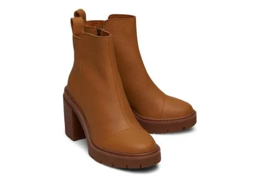 Women WomenRya Tan Leather Heeled Boot Tan TOMS Boots and Booties