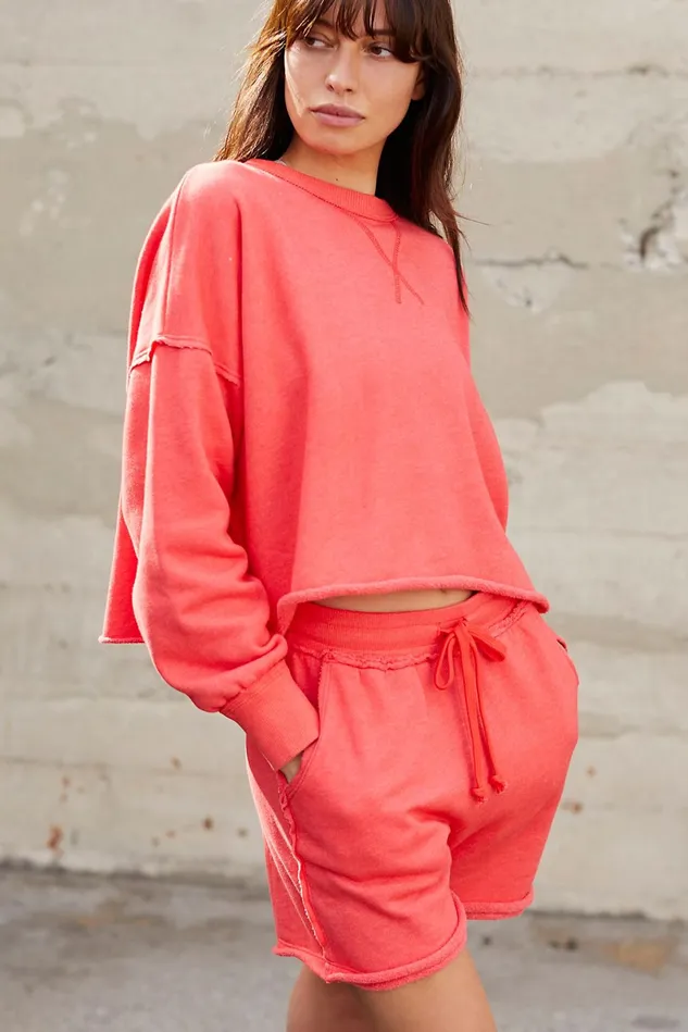Women Workout Sets Free People PostSweat Set Hot Watermelon