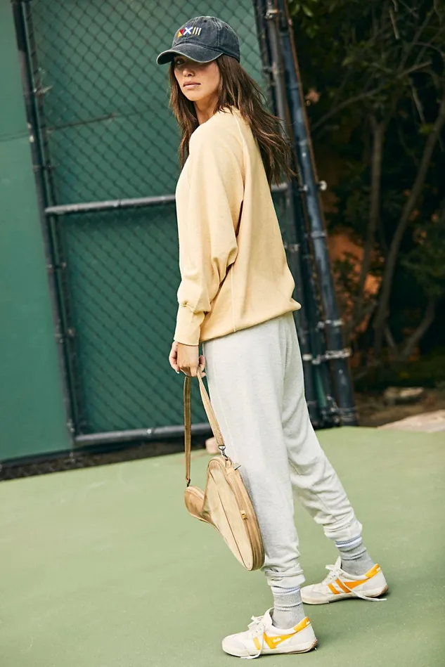 Women Workout Tops Free People Better Days Sweat Morning Sun