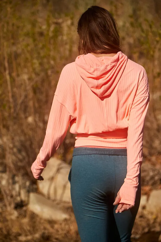 Women Workout Tops Free People Tap In Layering Top Papaya Punch