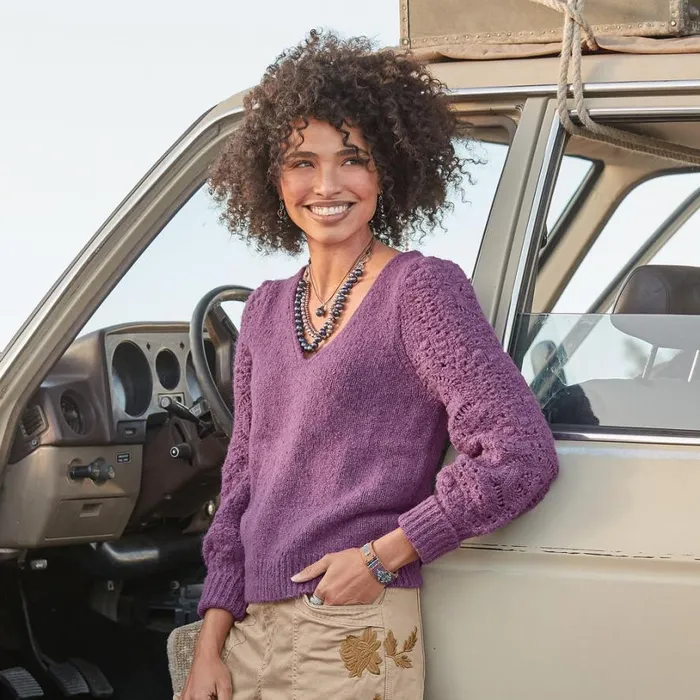 Women Yessica Sweater Wisteria Sundance Catalog Sweaters