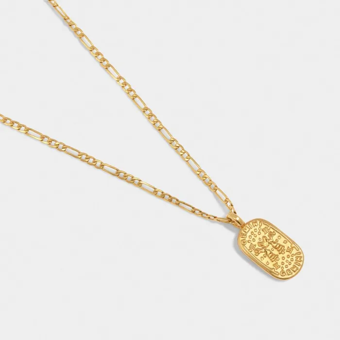 Women Zodiac Collection Katie Loxton Waterproof Gold Zodiac 039Gemini039 Necklace 8211 Gemini Gift