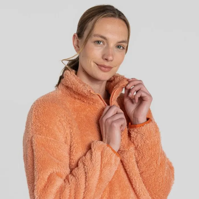 Womens Half Zip Fleece Craghoppers Bron Half Zip Fleece Clay