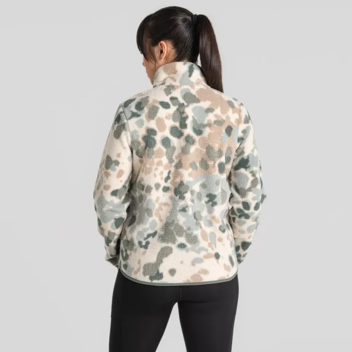 Womens Half Zip Fleece Craghoppers Eabha Overhead Frosted Pine Print Womens Half Zip Fleece Craghoppers Eabha Overhead Frosted Pine Print