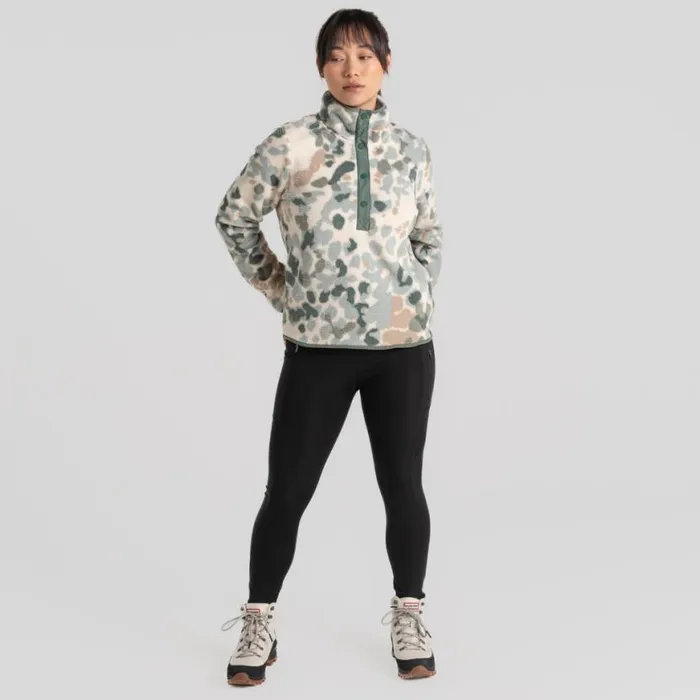 Womens Half Zip Fleece Craghoppers Eabha Overhead Frosted Pine Print Womens Half Zip Fleece Craghoppers Eabha Overhead Frosted Pine Print