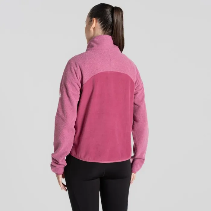 Womens Half Zip Fleece Craghoppers Selina Half Zip Fleece Dusky Hibiscus