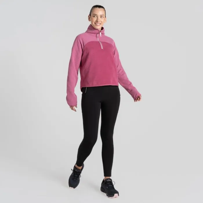 Womens Half Zip Fleece Craghoppers Selina Half Zip Fleece Dusky Hibiscus