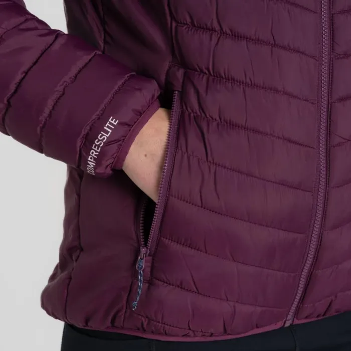 Womens Insulated Jackets Craghoppers Compresslite VIII Hooded Jacket Beet Womens Insulated Jackets Craghoppers Compresslite VIII Hooded Jacket Beet