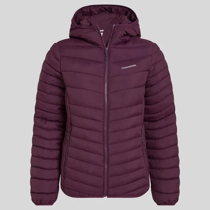 Womens Insulated Jackets Craghoppers Compresslite VIII Hooded Jacket Beet Womens Insulated Jackets Craghoppers Compresslite VIII Hooded Jacket Beet