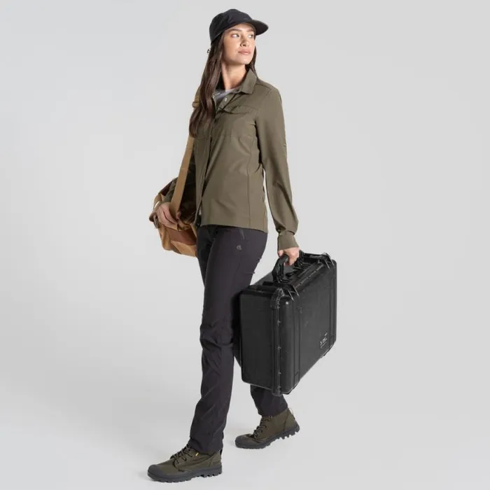 Womens Long Sleeve Craghoppers NosiLife Pro Long Sleeved Shirt III Wild Olive