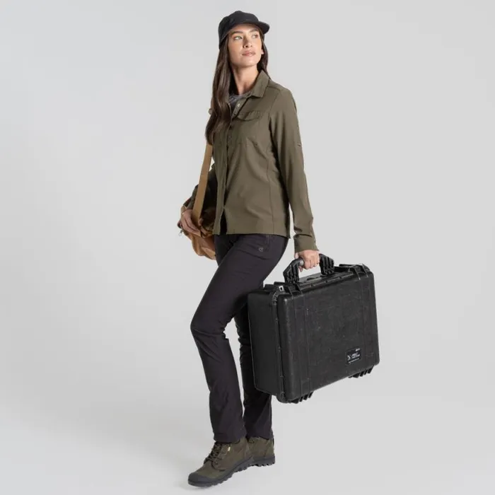 Womens Long Sleeve Craghoppers NosiLife Pro Long Sleeved Shirt III Wild Olive