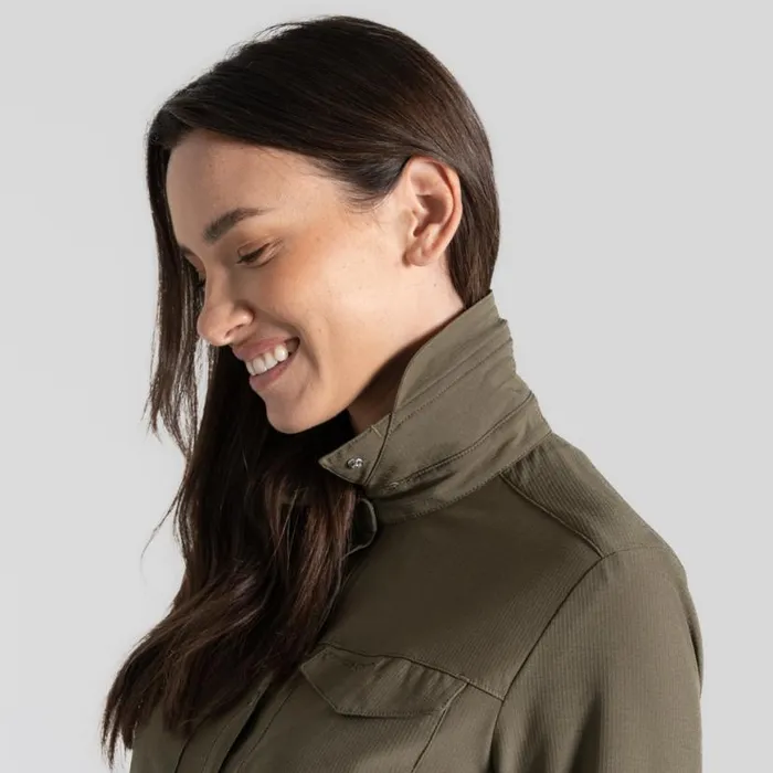 Womens Long Sleeve Craghoppers NosiLife Pro Long Sleeved Shirt III Wild Olive