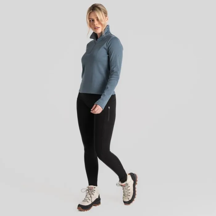 Womens Long Sleeve Craghoppers Orlaith Half Zip Long Sleeved Top Winter Sky Womens Long Sleeve Craghoppers Orlaith Half Zip Long Sleeved Top Winter Sky