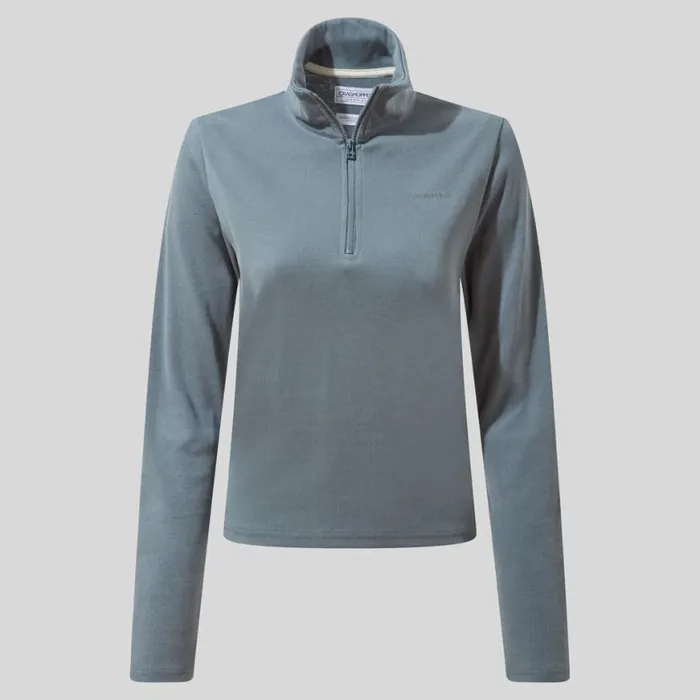 Womens Long Sleeve Craghoppers Orlaith Half Zip Long Sleeved Top Winter Sky Womens Long Sleeve Craghoppers Orlaith Half Zip Long Sleeved Top Winter Sky