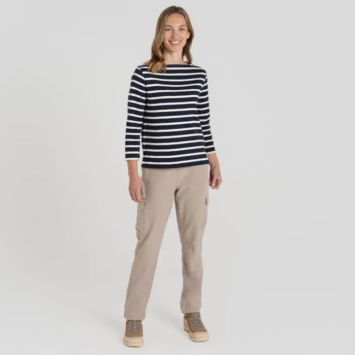 Womens Long Sleeve Craghoppers Painne Long Sleeve Top Blue Navy Stripe Womens Long Sleeve Craghoppers Painne Long Sleeve Top Blue Navy Stripe