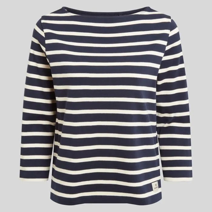 Womens Long Sleeve Craghoppers Painne Long Sleeve Top Blue Navy Stripe Womens Long Sleeve Craghoppers Painne Long Sleeve Top Blue Navy Stripe