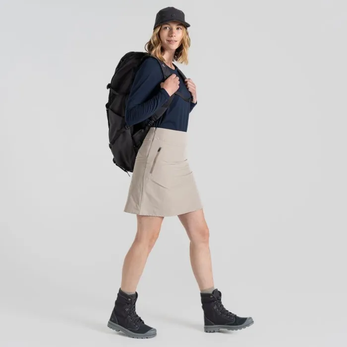 Womens Skirts and Dresses Craghoppers Nosilife Pro Skort II Soft Mushroom Womens Skirts and Dresses Craghoppers Nosilife Pro Skort II Soft Mushroom