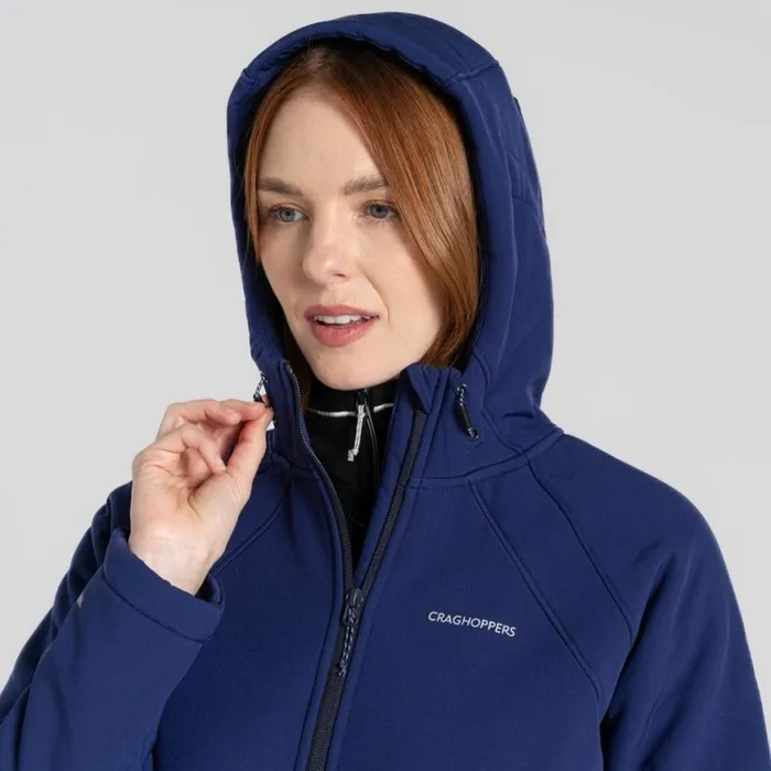 Womens Softshell Jackets Craghoppers Gwen Hooded Jacket Indigo Blue Womens Softshell Jackets Craghoppers Gwen Hooded Jacket Indigo Blue