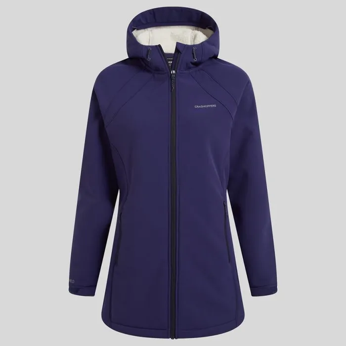 Womens Softshell Jackets Craghoppers Gwen Hooded Jacket Indigo Blue Womens Softshell Jackets Craghoppers Gwen Hooded Jacket Indigo Blue