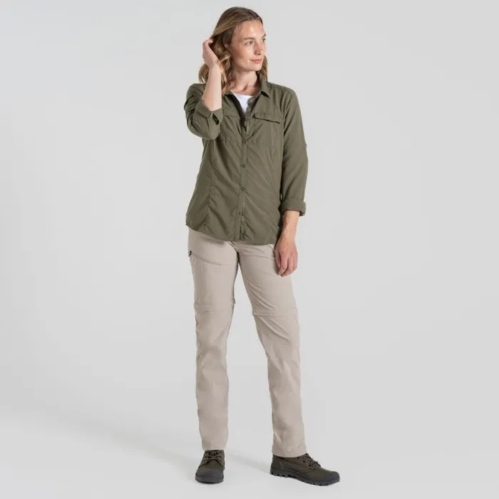 Womens Zip Off Trousers Craghoppers NosiLife Pro Convertible Trouser III Soft Mushroom Womens Zip Off Trousers Craghoppers NosiLife Pro Convertible Trouser III Soft Mushroom