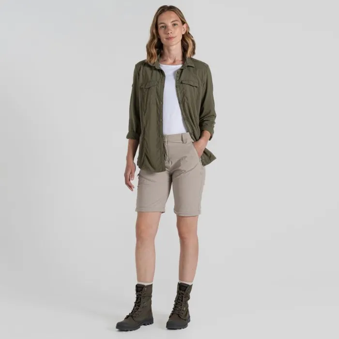 Womens Zip Off Trousers Craghoppers NosiLife Pro Convertible Trouser III Soft Mushroom Womens Zip Off Trousers Craghoppers NosiLife Pro Convertible Trouser III Soft Mushroom