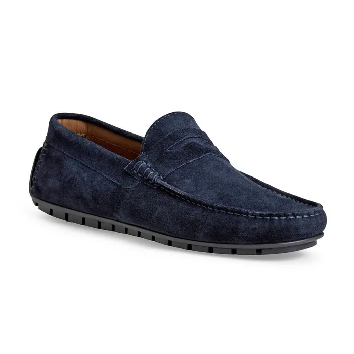 XANE CASUAL SUEDE SLIPON DRIVING MOCCASINNAVY Men Bruno Magli Loafers and Slipons